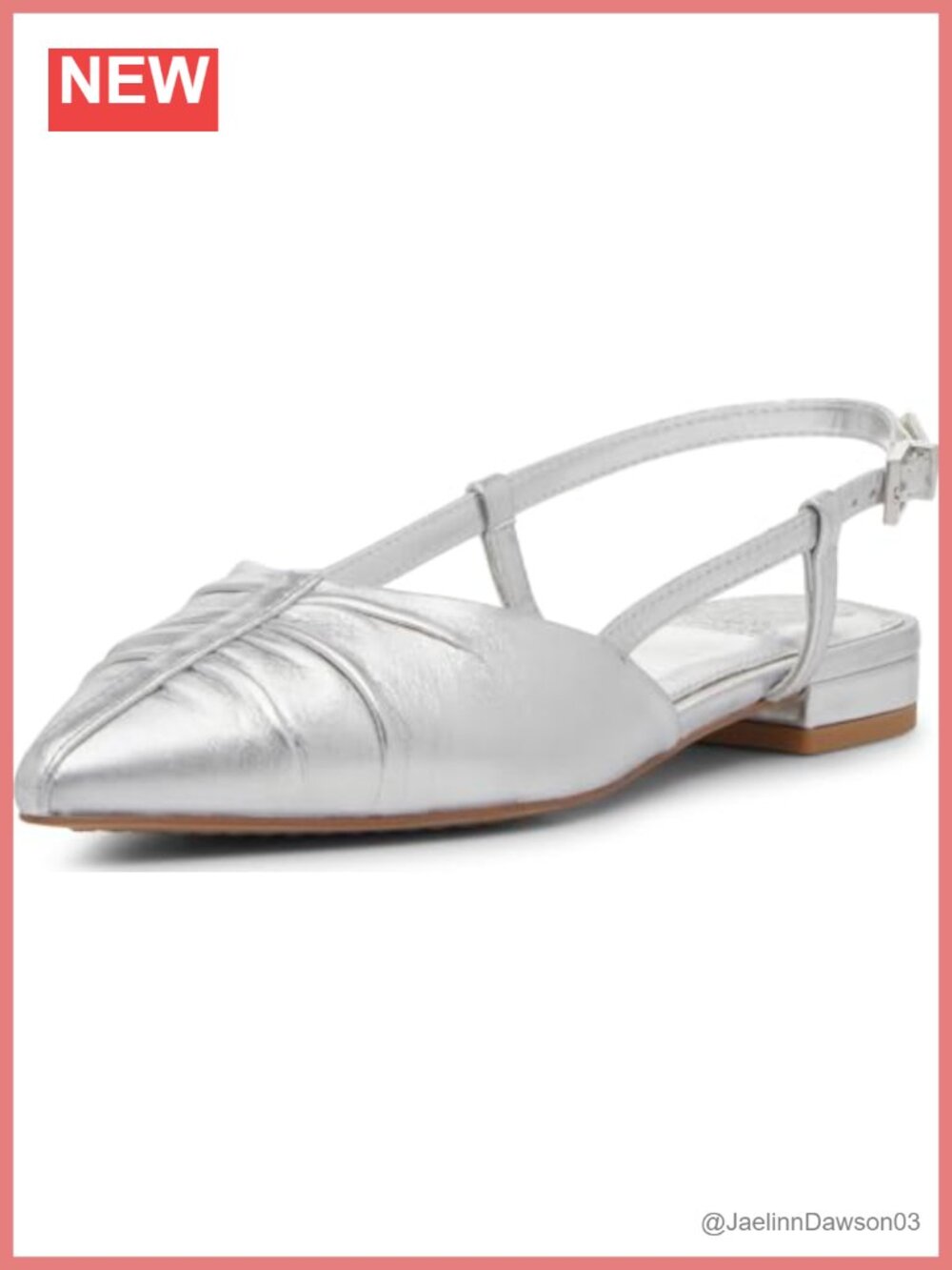 Vince Camuto Leather Slingback Flats Pointed Toe Mules